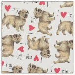 I Love my Glen of Imaal Terrier Fabric