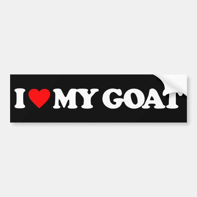I LOVE MY GOAT BUMPER STICKER (Front)