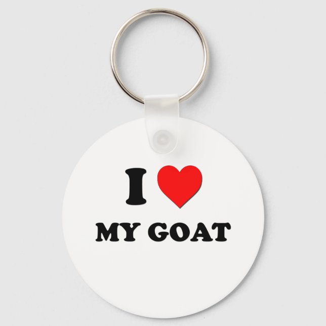 I Love My Goat Keychain (Front)