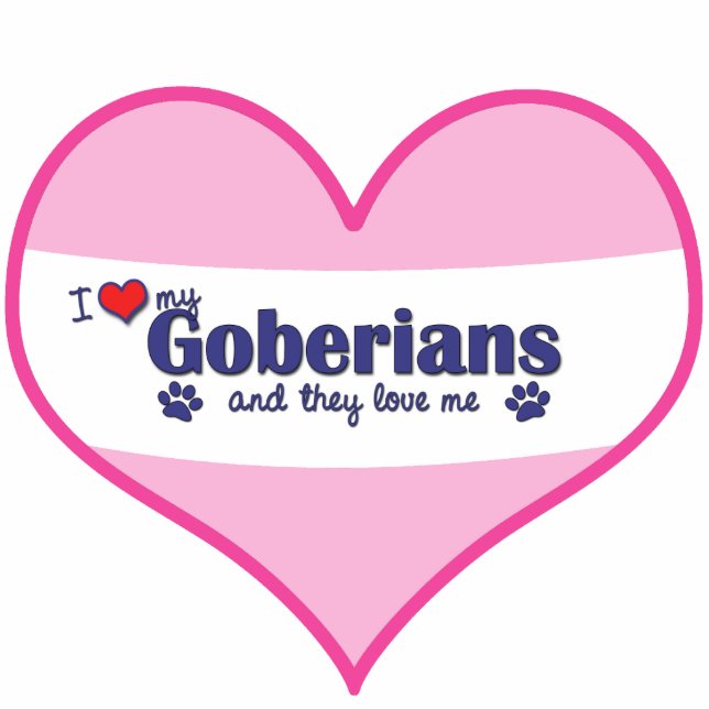 I Love My Goberians (Multiple Dogs) Statuette (Front)