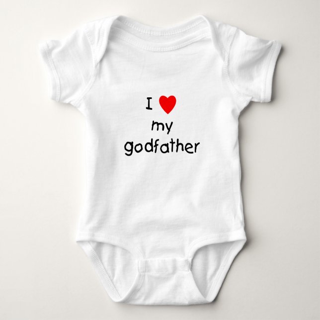 I Love My Godfather Baby Bodysuit (Front)