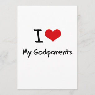 I Love My Godparents Invitation