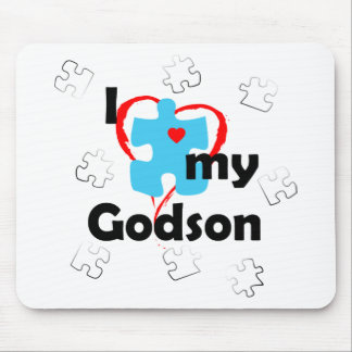 I Love My Godson - Autism Mouse Pad