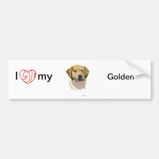 I love my Golden Bumper Sticker