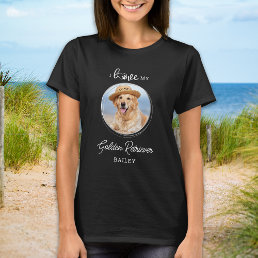 I Love My Golden Retriever Custom Pet Dog Photo T-Shirt