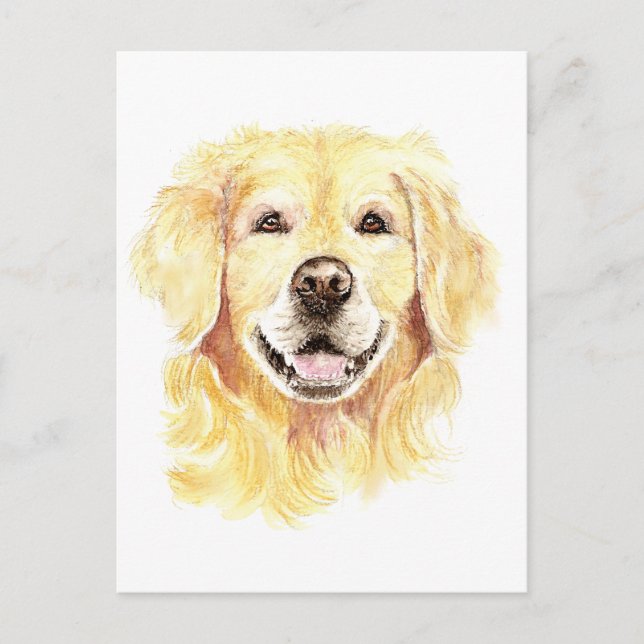 I Love my Golden Retriever, Dog, Pet Postcard (Front)