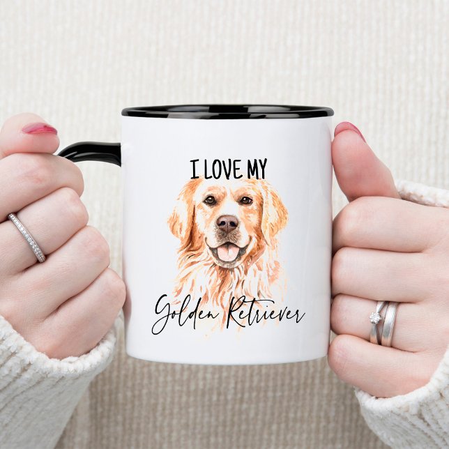I Love My Golden Retriever Scripty Mug (Creator Uploaded)