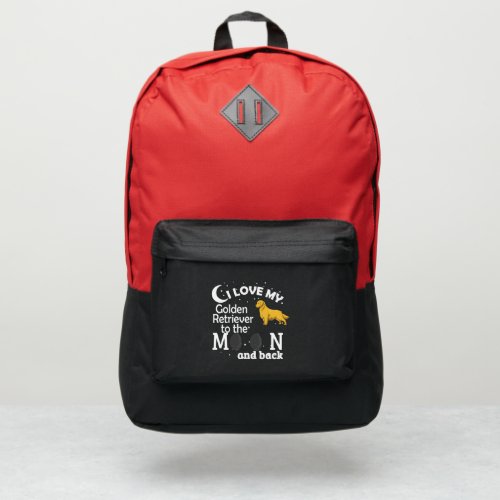 I love my Golden Retriever to the moon and back Port Authority Backpack
