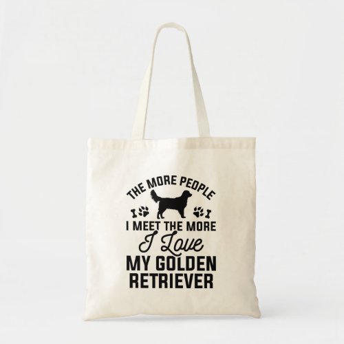 I Love My Golden Retriever Tote Bag