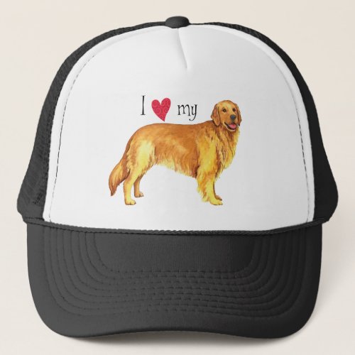 I Love my Golden Retriever Trucker Hat