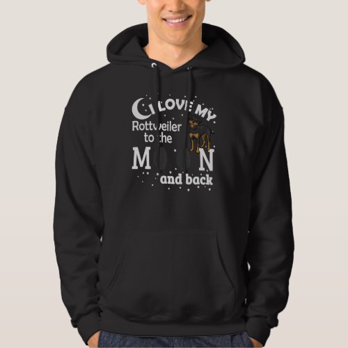 I Love My Golden Rottweiler To The Moon And Back B Hoodie