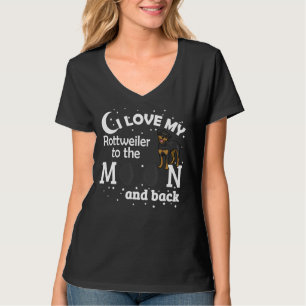 I Love My Golden Rottweiler To The Moon And Back B T-Shirt