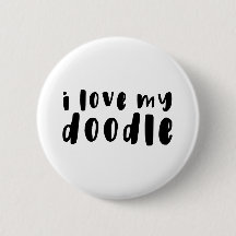 I Love My Goldendoodle Button