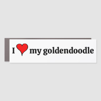 I Love My Goldendoodle Car Magnet
