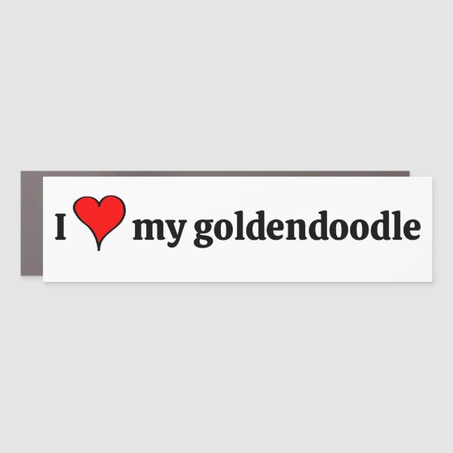 I Love My Goldendoodle Car Magnet (Front)