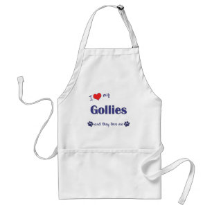 I Love My Gollies (Multiple Dogs) Adult Apron