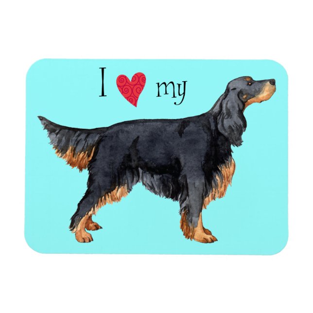 I Love my Gordon Setter Magnet (Horizontal)