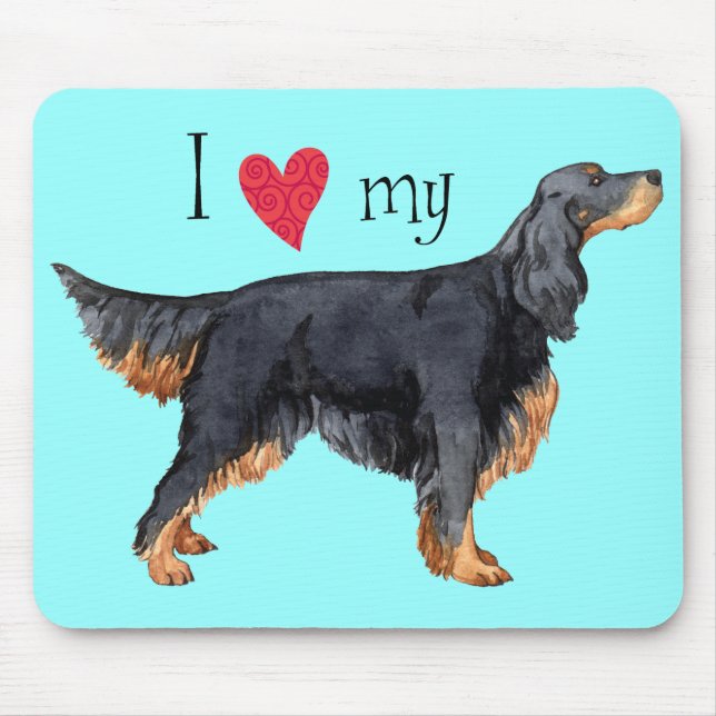 I Love my Gordon Setter Mouse Pad (Front)