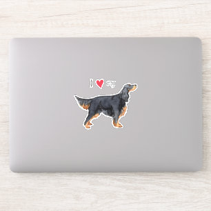 I Love my Gordon Setter Vinyl Sticker