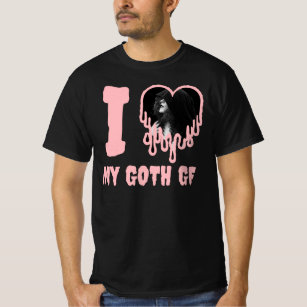 I Love My Goth GF Pink Dripping Heart Photo T-Shirt