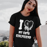 I Love My Goth Girlfriend Dripping Heart Photo T-shirt at Zazzle