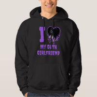 I Love My Goth Girlfriend Purple Heart Photo