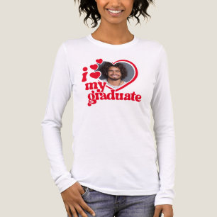 I Love My Graduate Photo Custom Tri-Blend Shirt