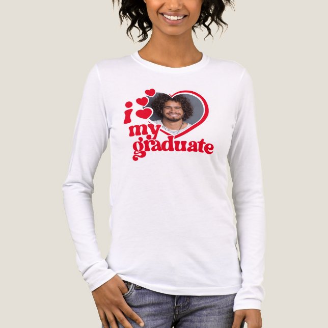I Love My Graduate Photo Custom Tri-Blend Shirt (Front)