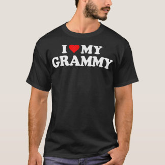 I Love My GRAMMY T   Heart Funny Fun Gift Tee 