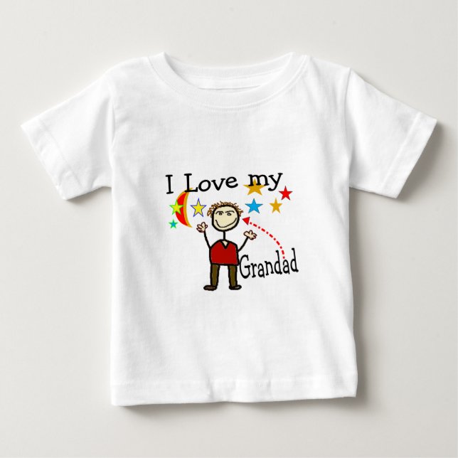 I Love My Grand Dad Baby T-Shirt (Front)