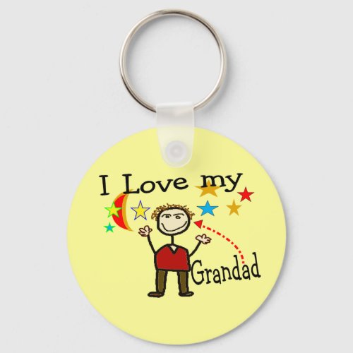 I Love My Grand Dad Keychain