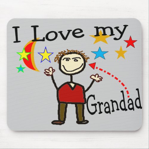 I Love My Grand Dad Mouse Pad