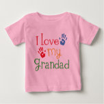 I Love My Grandad (Handprints) Baby T-Shirt