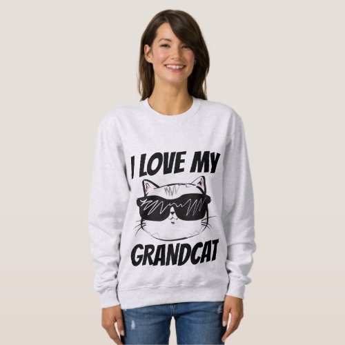 i LOVE MY GRANDCAT CAT t_shirts