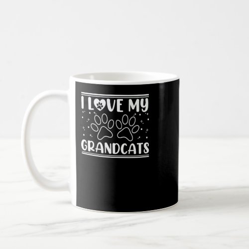 I Love My Grandcats  Cat  Granddad Grandma Grandpa Coffee Mug
