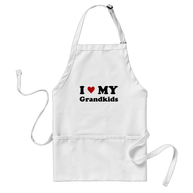I Love My Grandchildren  Adult Apron (Front)