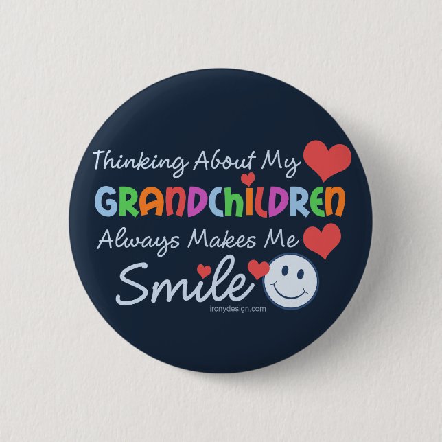 I Love My Grandchildren Button (Front)