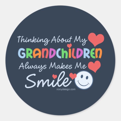 I Love My Grandchildren Classic Round Sticker