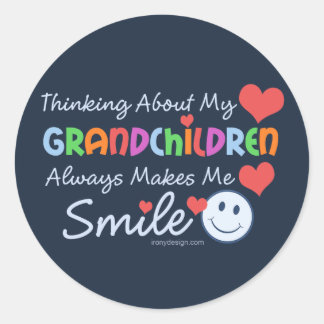 I Love My Grandchildren Classic Round Sticker