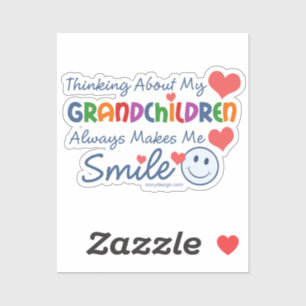I Love My Grandchildren Contour Cut Sticker