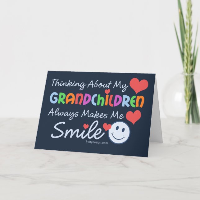 I Love My Grandchildren Cute Card (Front)