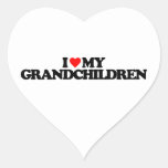 I Love My Grandchildren Classic Round Sticker | Zazzle