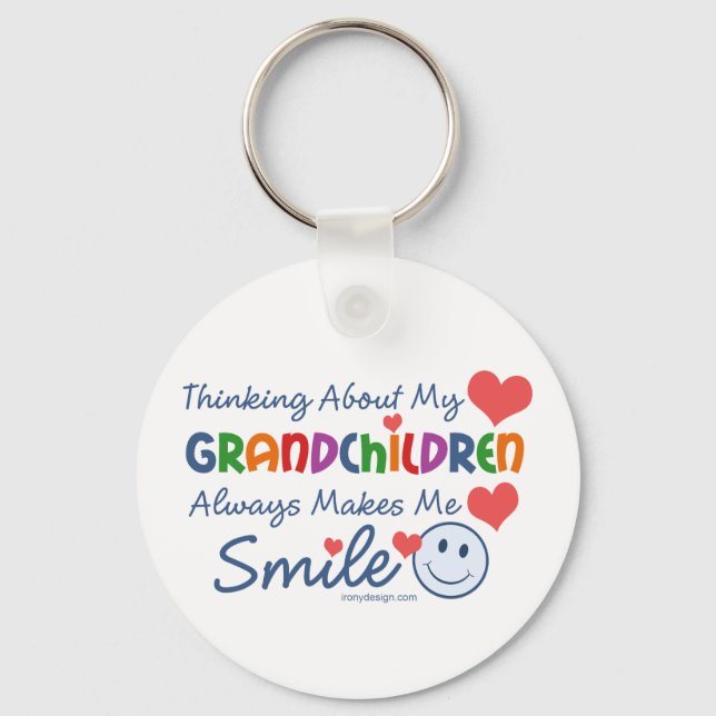 I Love My Grandchildren Keychain (Front)