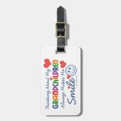 I Love My Grandchildren Name and Address Luggage Tag (Front Vertical)