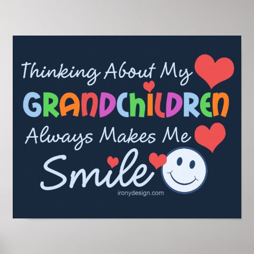 I Love My Grandchildren Poster