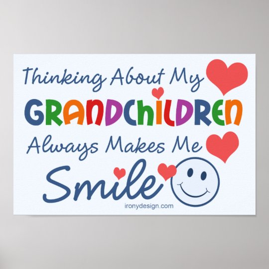 I Love My Grandchildren Poster Zazzle Com