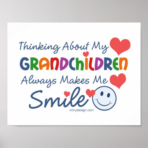 I Love My Grandchildren Saying Poster