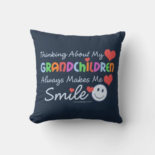 I Love My Grandchildren Throw Pillow