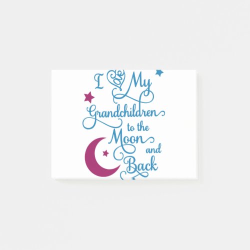 i love my grandchildren to the moon and back post_it notes