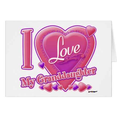 I Love My Granddaughter pinkpurple _ heart